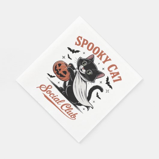 Spooky Cat Social Club PNG - Niedlich Kitten Class Serviette (Ecke)