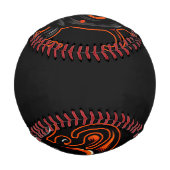 Spooky Cat und Pumpkins Baseball (Rückseite)