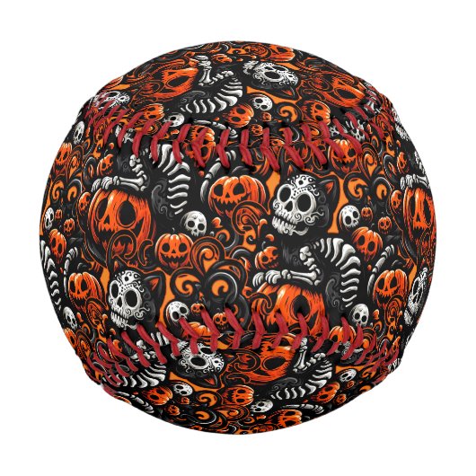 Spooky Cat und Pumpkins Baseball (Rückseite)