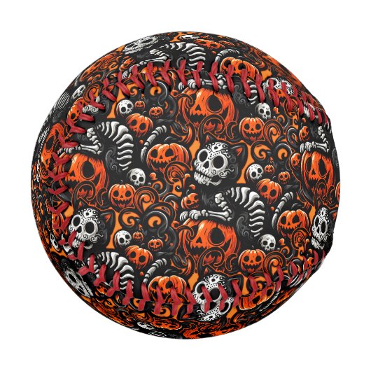 Spooky Cat und Pumpkins Baseball (Vorderseite Links)
