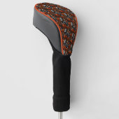 Spooky Cat und Pumpkins Golf Headcover (angewinkelt)