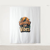 Spooky Cat Vibes Wandteppich (Vorderseite)