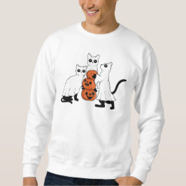 Spooky Cats and Pumpkins Men's Sweatshirt