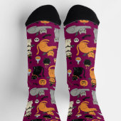 Spooky Cats Halloween Pattern Socken (Oben)