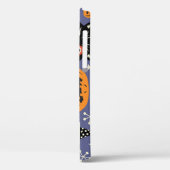 Spooky Cats Pumpkins Lila Muster Case-Mate iPhone Hülle (Rückseite / Links)