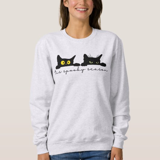 Spooky Cats Season, Niedliche Halloween-Katzen Sweatshirt (Vorderseite)