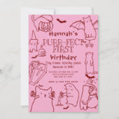 Spooky Cats thematisch Erste Geburtstagsparty Einladung (Vorderseite)