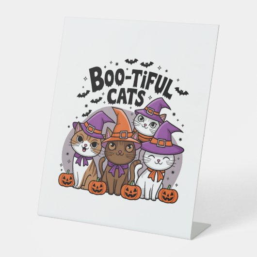 Spooky Cats und Pumpkins Sockelschild (Vorderseite)