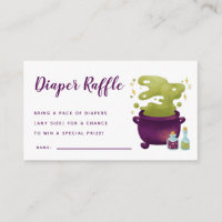 Spooky Cauldron Baby Dusche Windeln Raffel Ticket