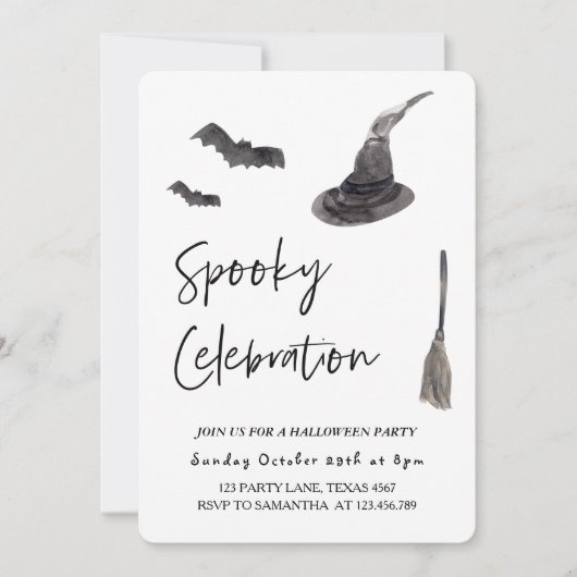 Spooky Celebration | Einladung zu Halloween (Vorderseite)