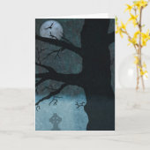 Spooky cemetery card karte (Gelbe Blume)