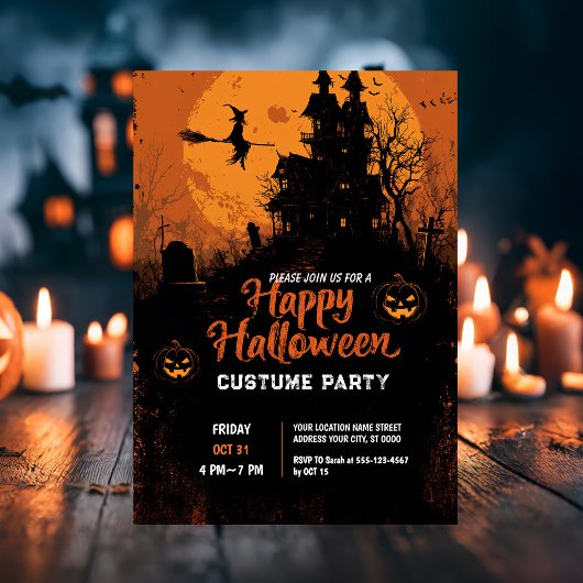 Spooky Charm Halloween-Party Einladung