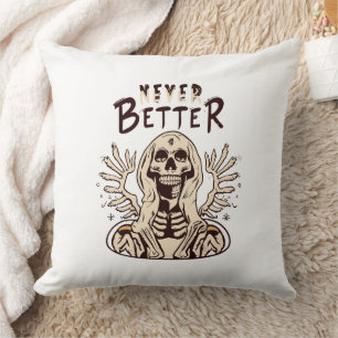 Spooky Charm mit nie besserem Halloween Skelett Kissen