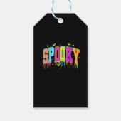 Spooky Checkered Halloween Geschenkanhänger (Vorderseite)
