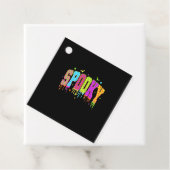 Spooky Checkered Halloween Geschenkanhänger (Beispiel)