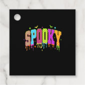 Spooky Checkered Halloween Geschenkanhänger (Vorderseite)