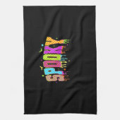 Spooky Checkered Halloween Geschirrtuch (Vertikal)