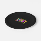 Spooky Checkered Halloween Pappteller (Schrägansicht)