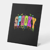 Spooky Checkered Halloween Sockelschild (Vorderseite)