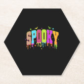 Spooky Checkered Halloween Untersetzer (Vorderseite)