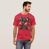 Spooky Cherry Halloween Bow T-Shirt (Vorne ganz)