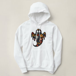 Spooky Chic Floral Ghost Hoodie
