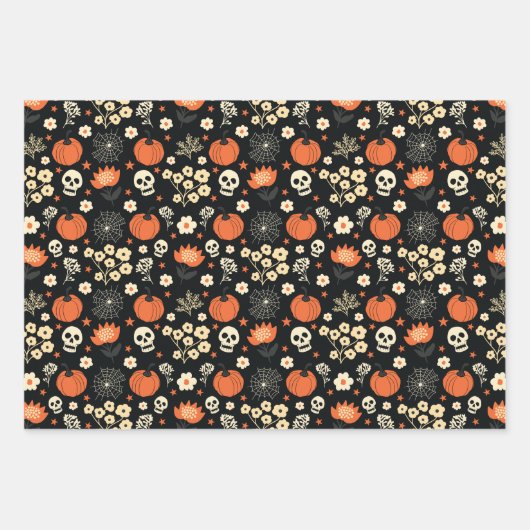 Spooky Chic Halloween Geschenkpapier Set (Vorderseite 3)