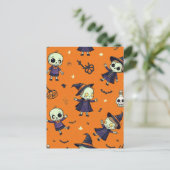 Spooky Chic Halloween Kissen - beängstigend festli Postkarte (Stehend Vorderseite)
