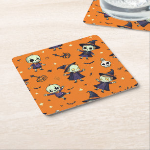 Spooky Chic Halloween Kissen - beängstigend festli Rechteckiger Pappuntersetzer