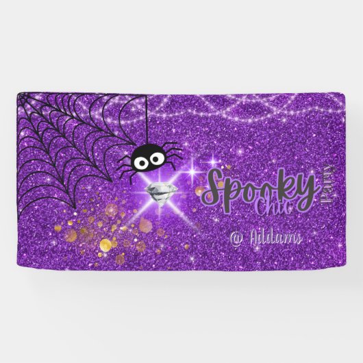 Spooky Chic Halloween-Party Banner (Horizontal)