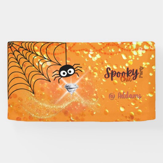 Spooky Chic Halloween-Party Banner (Horizontal)