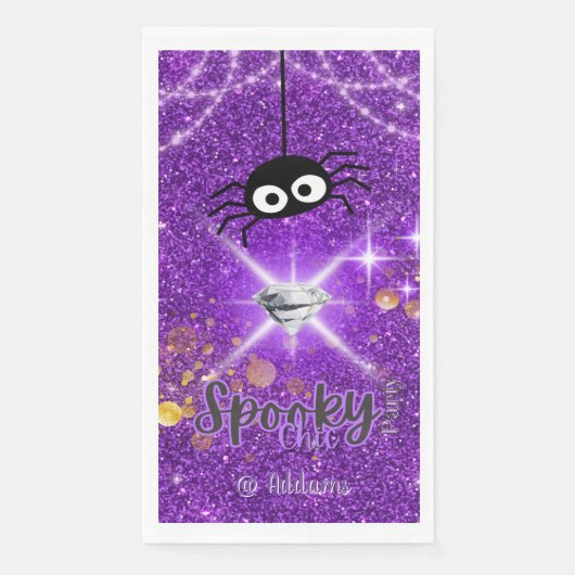 Spooky Chic Halloween-Party Paper Napkin Serviette (Vorderseite)