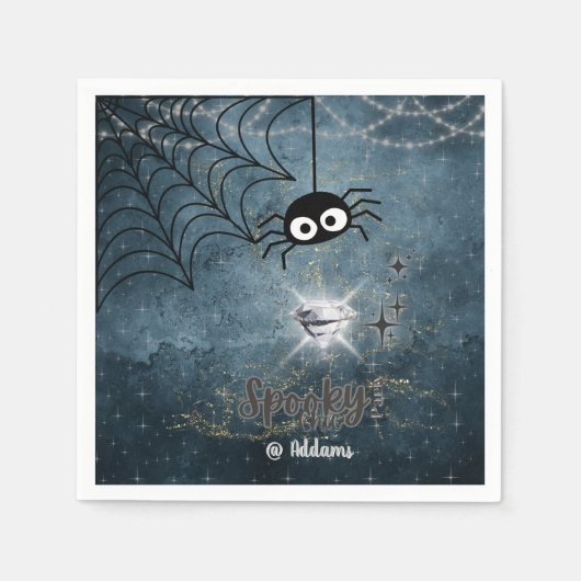 Spooky Chic Halloween-Party Paper Napkin Serviette (Vorderseite)