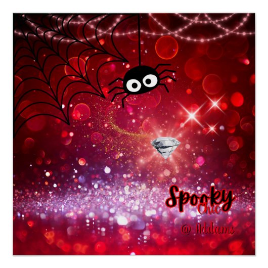 Spooky Chic Halloween-Party Poster (Vorderseite)