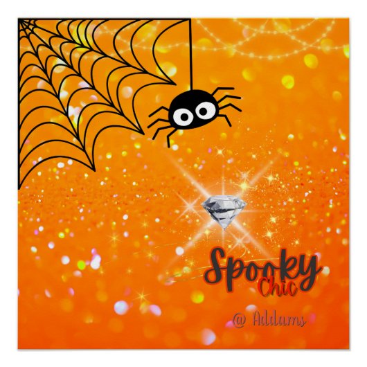 Spooky Chic Halloween-Party Poster (Vorderseite)