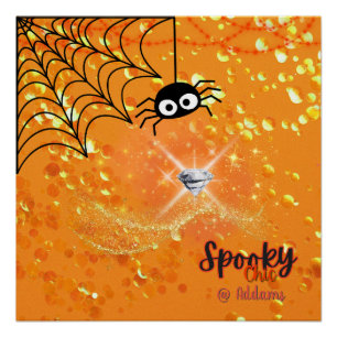 Spooky Chic Halloween-Party Poster