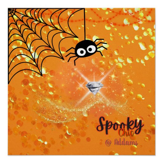 Spooky Chic Halloween-Party Poster (Vorderseite)