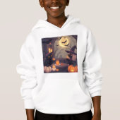 Spooky-Chic Midnight Brew – Cute Witch Café Magic! Hoodie (Vorderseite)