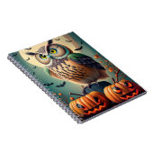 Spooky Chic Owl und Pumpkin Halloween-Notebook Notizblock (Rechte Seite)