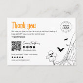 Spooky & Chic Spiderweb Halloween Vielen Dank Dankeskarte (Vorderseite)