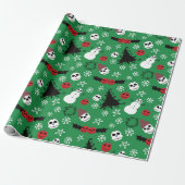 Spooky Christmas Creepy Goth Themed Holiday Geschenkpapier (Ungerollt)