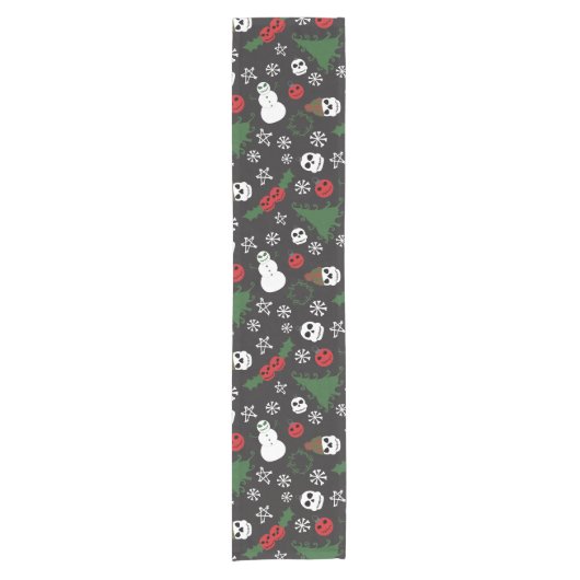 Spooky Christmas Creepy Goth Themed Holiday Kurzer Tischläufer (Vorderseite)