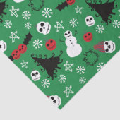 Spooky Christmas Creepy Goth Themed Holiday Seidenpapier (Detail)