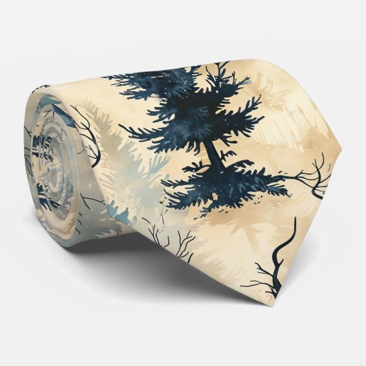 Spooky Christmas Tree Krawatte (Gerollt)