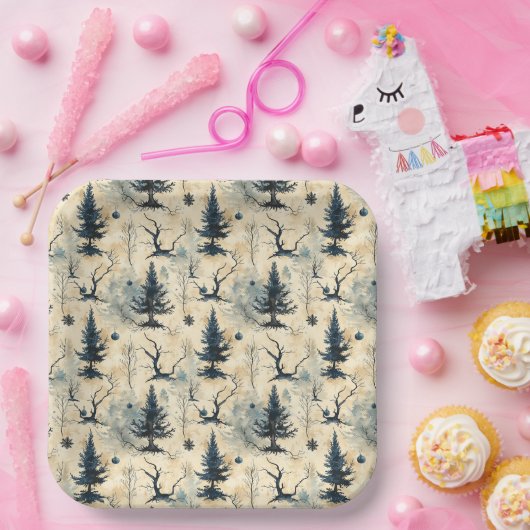 Spooky Christmas Tree Pappteller (Party)