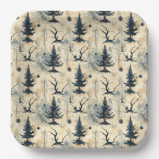 Spooky Christmas Tree Pappteller (Vorderseite)