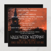 Spooky Church Halloween Einladung zur Hochzeit (Vorne/Hinten)