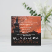 Spooky Church Halloween Einladung zur Hochzeit (Stehend Vorderseite)