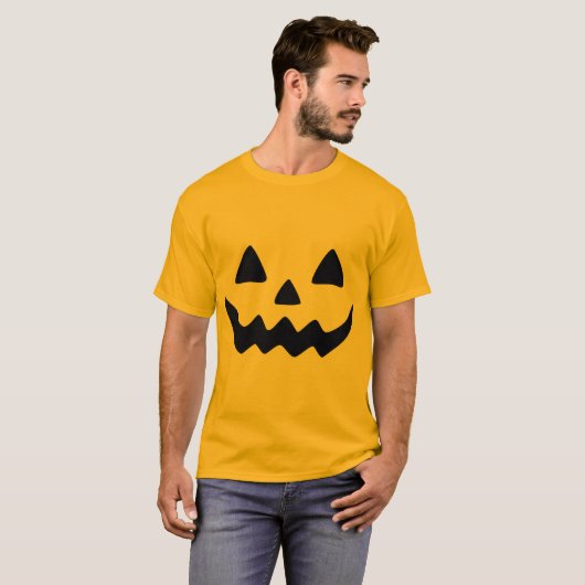 Spooky Classic Jack-o'-Lantern Face T-Shirt (Vorne ganz)
