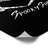 Spooky Classic - Skelettfächer Herz Poster (Ecke)